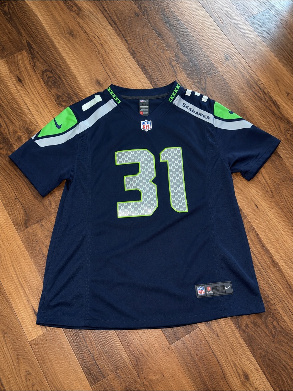 Pristine Immaculate Seahawks Jersey Blue Kam Chancellor #31 Boys Size: XXL